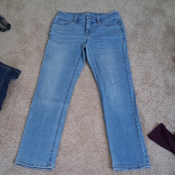 St. John's Bay Denim - St. John's Bay Light Blue Straight Leg Jeans